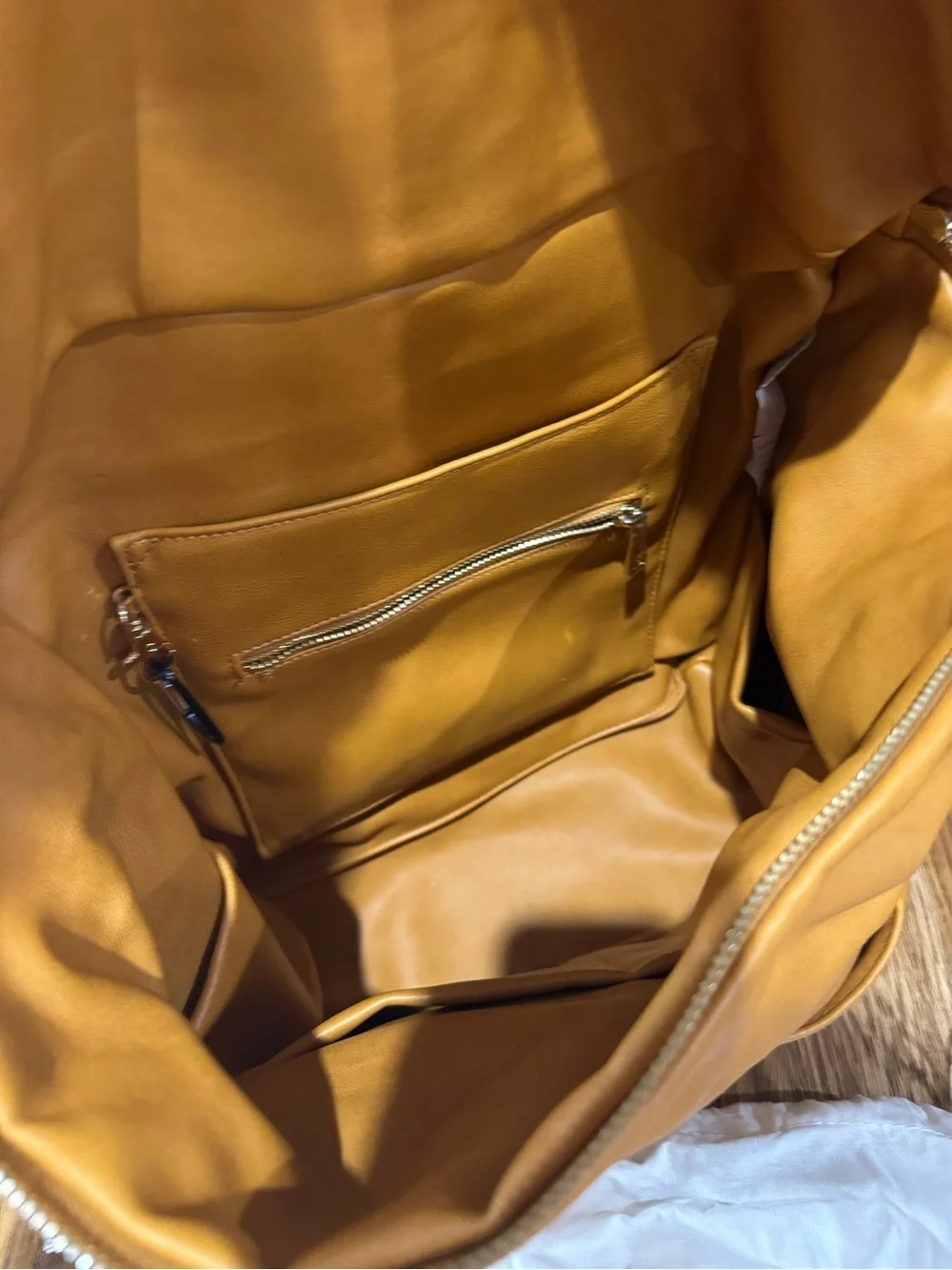 Fawn Design Leather Messenger Bag in Mustard Yellow